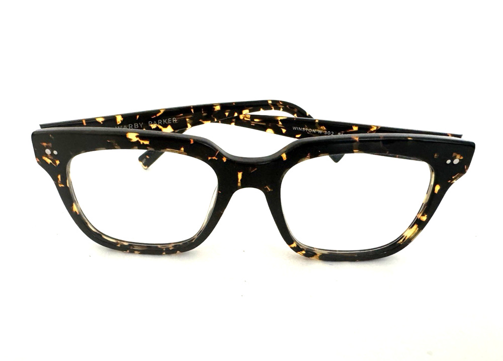 Warby Parker Eyeglass Frames Winston W 302 Black Oak Tortoise Square 51[]19-145
